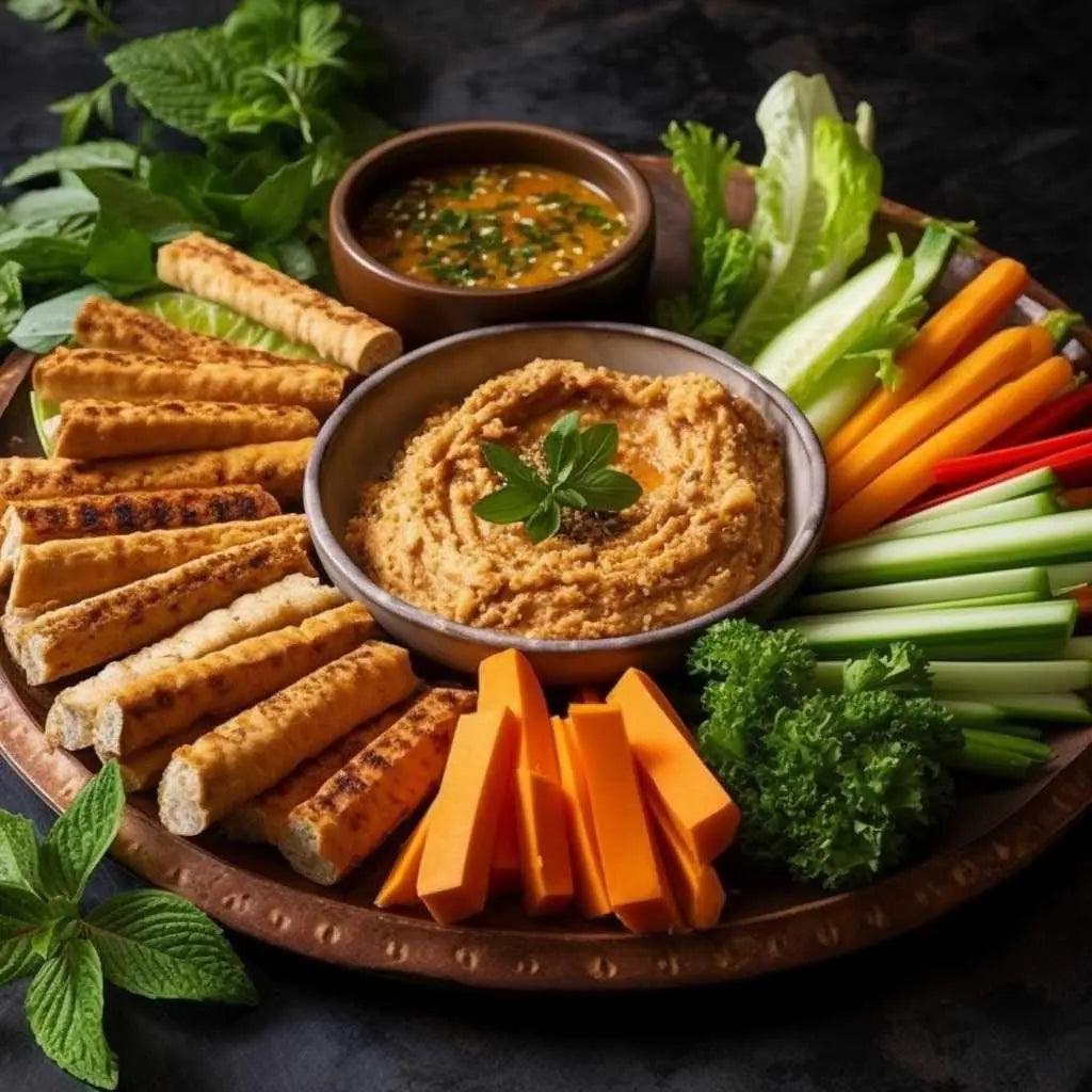 Spicy Tempeh Sticks with Hummus Recipe