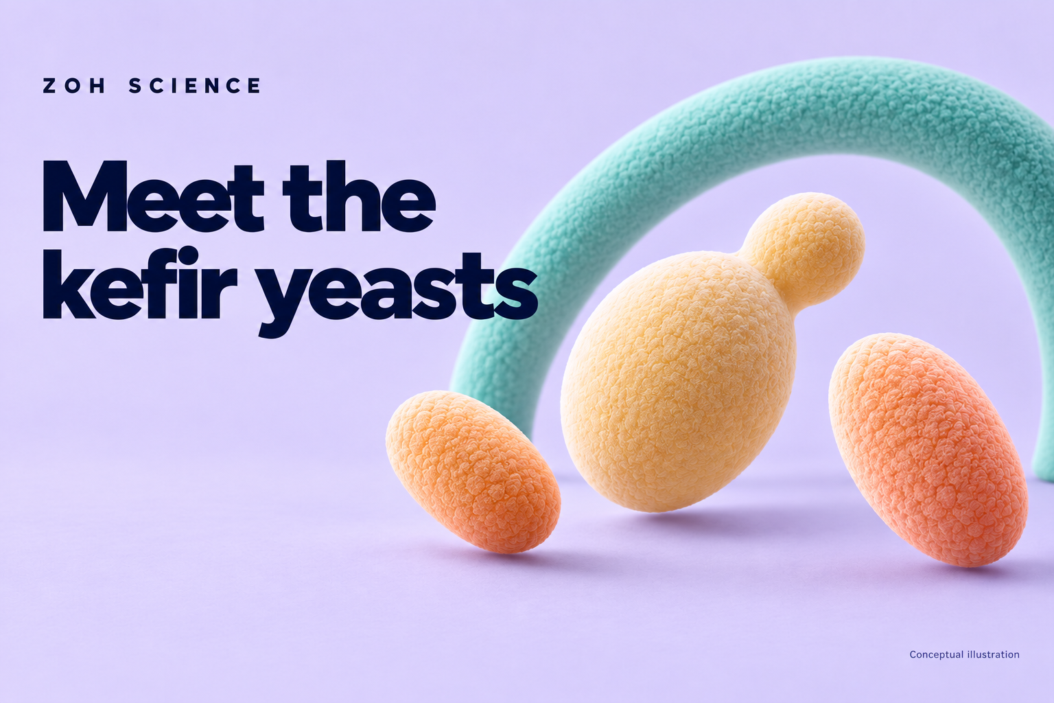 Zoh Science illustrated cover: kefir yeasts