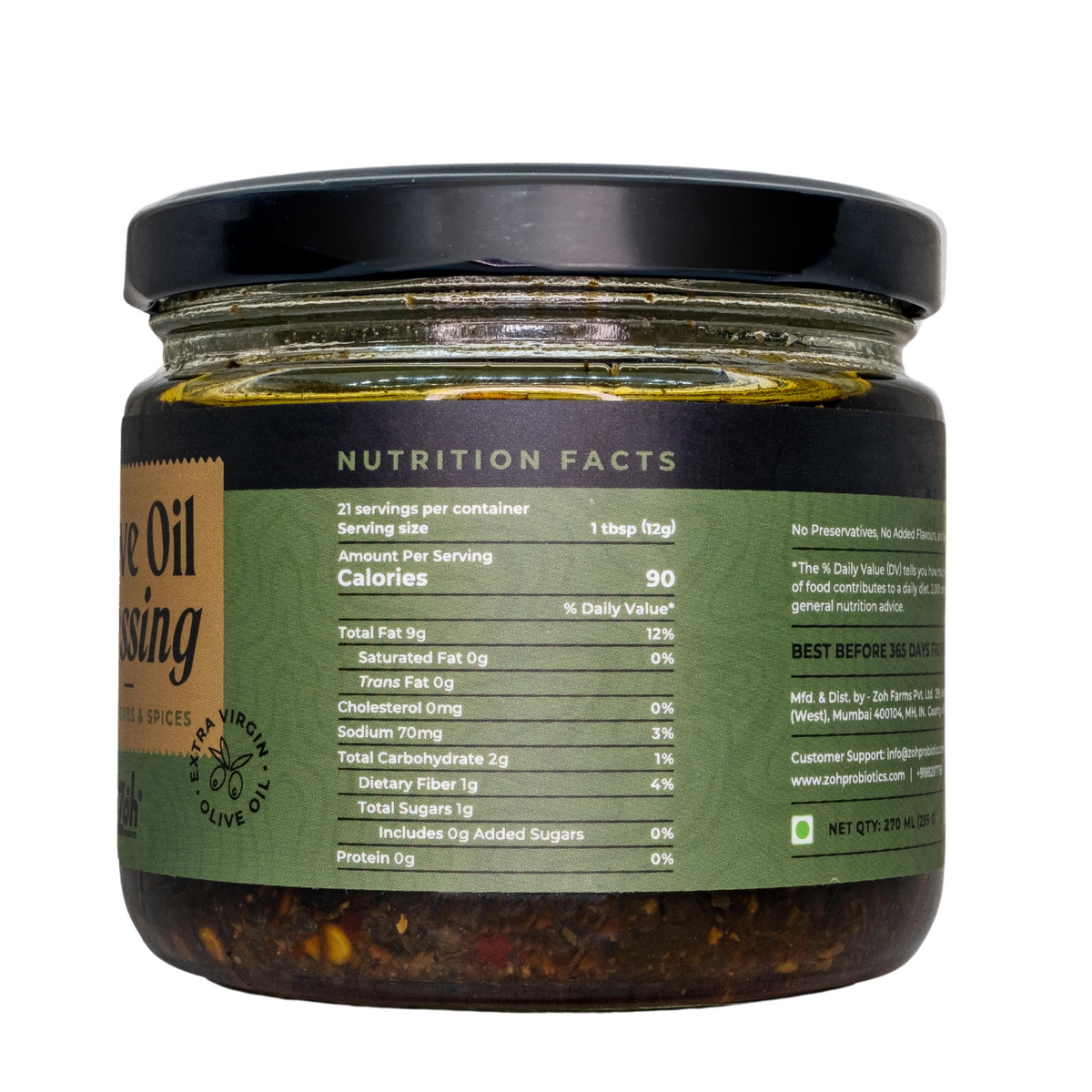 Zoh Kombucha Salad Dressing | Mixed Herbs | India