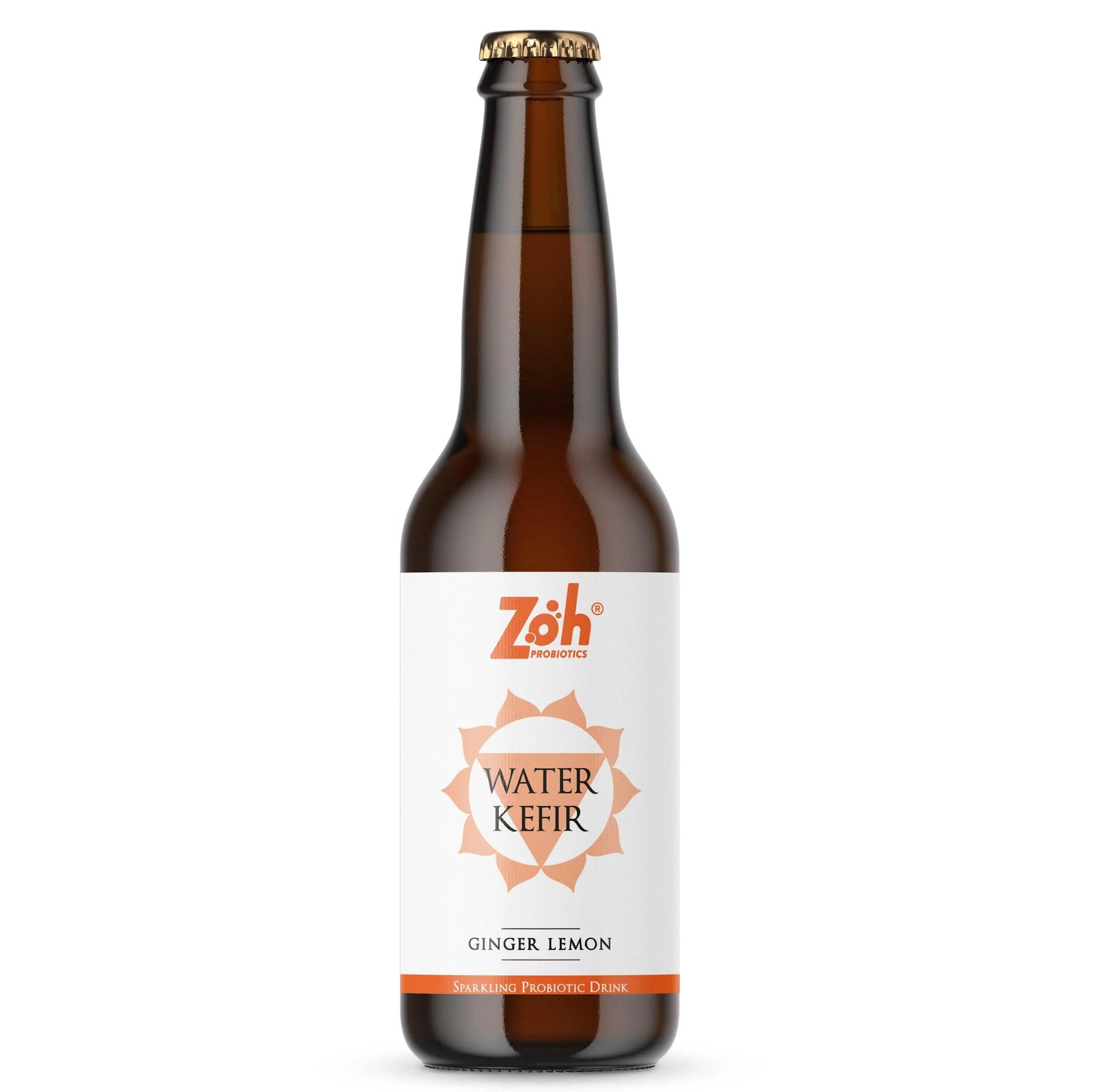 Front View of Ginger Lemon Water Kefir by Zoh: Energizing Ingredients, India