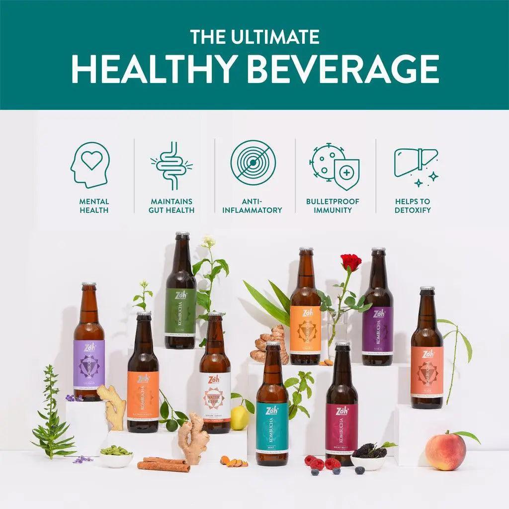 Zoh Mint Kombucha Series: 9 Soothing Flavours, Mind & Body Rejuvenation, Healthy Choices India