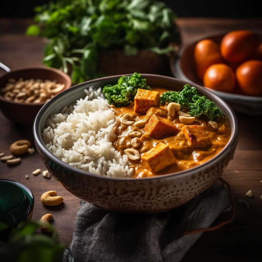 Finished Tempeh Jalfrezi, ready to serve