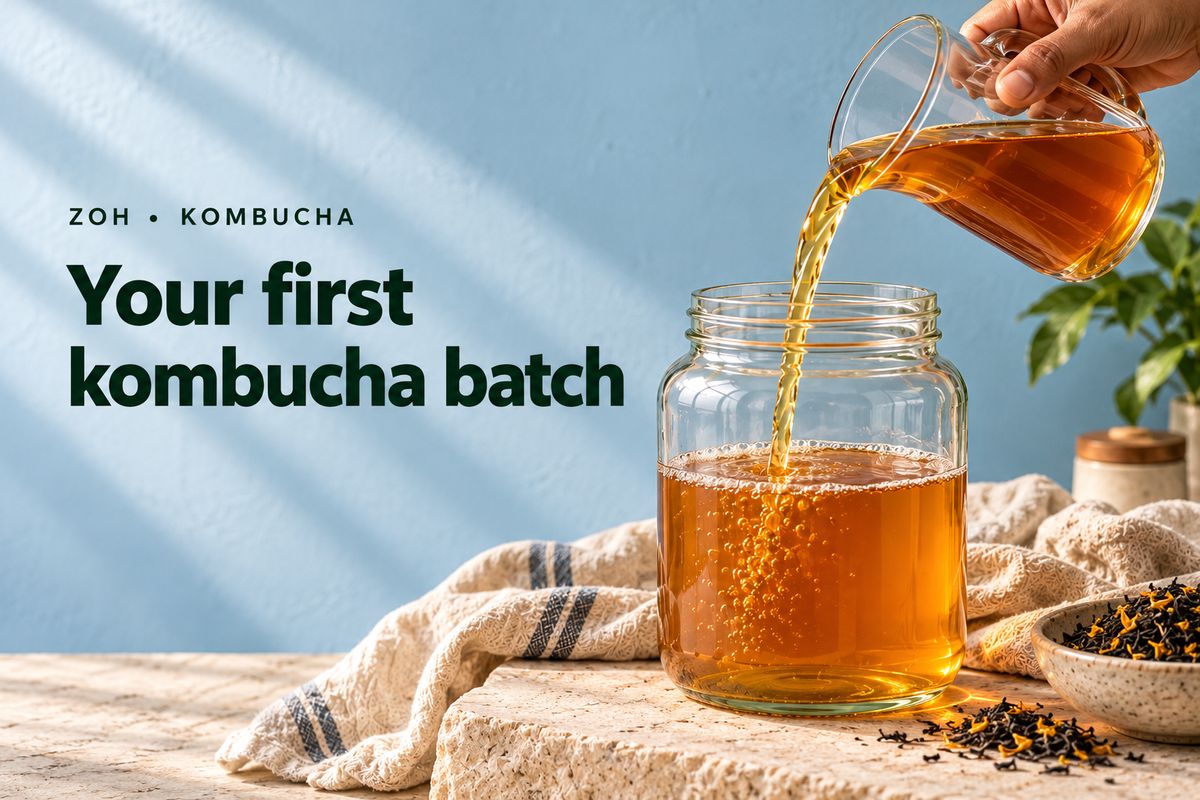 How to Brew Kombucha at Home: A Clear First-Batch Guide