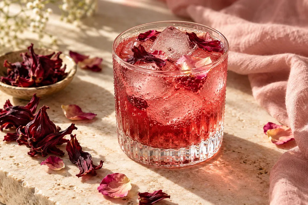 Floral Kombucha serving suggestion