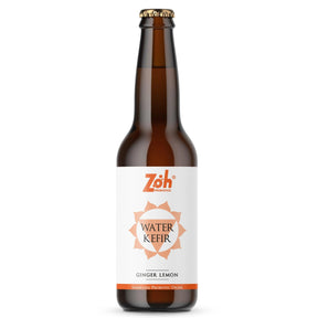 Front View of Ginger Lemon Water Kefir by Zoh: Energizing Ingredients, India