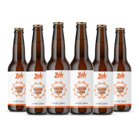 Zoh Ginger Lemon Water Kefir 6-Pack: Nutrient-Packed Refreshment, India's Digestive Wellness Drink