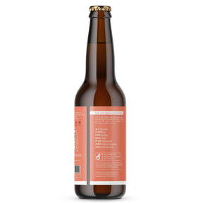 Left Side View of Peach Zoh Kombucha: Water Kefir, India