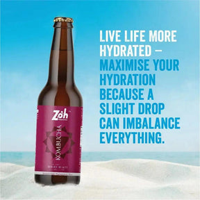 Stay hydrated with berry blast Zoh Kombucha, health balance hydration, India kombucha