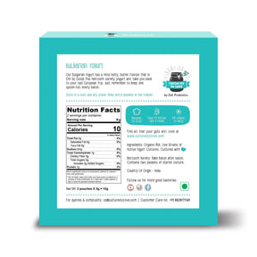 Zoh Probiotics Bulgarian Yogurt Kit Packaging - Back View