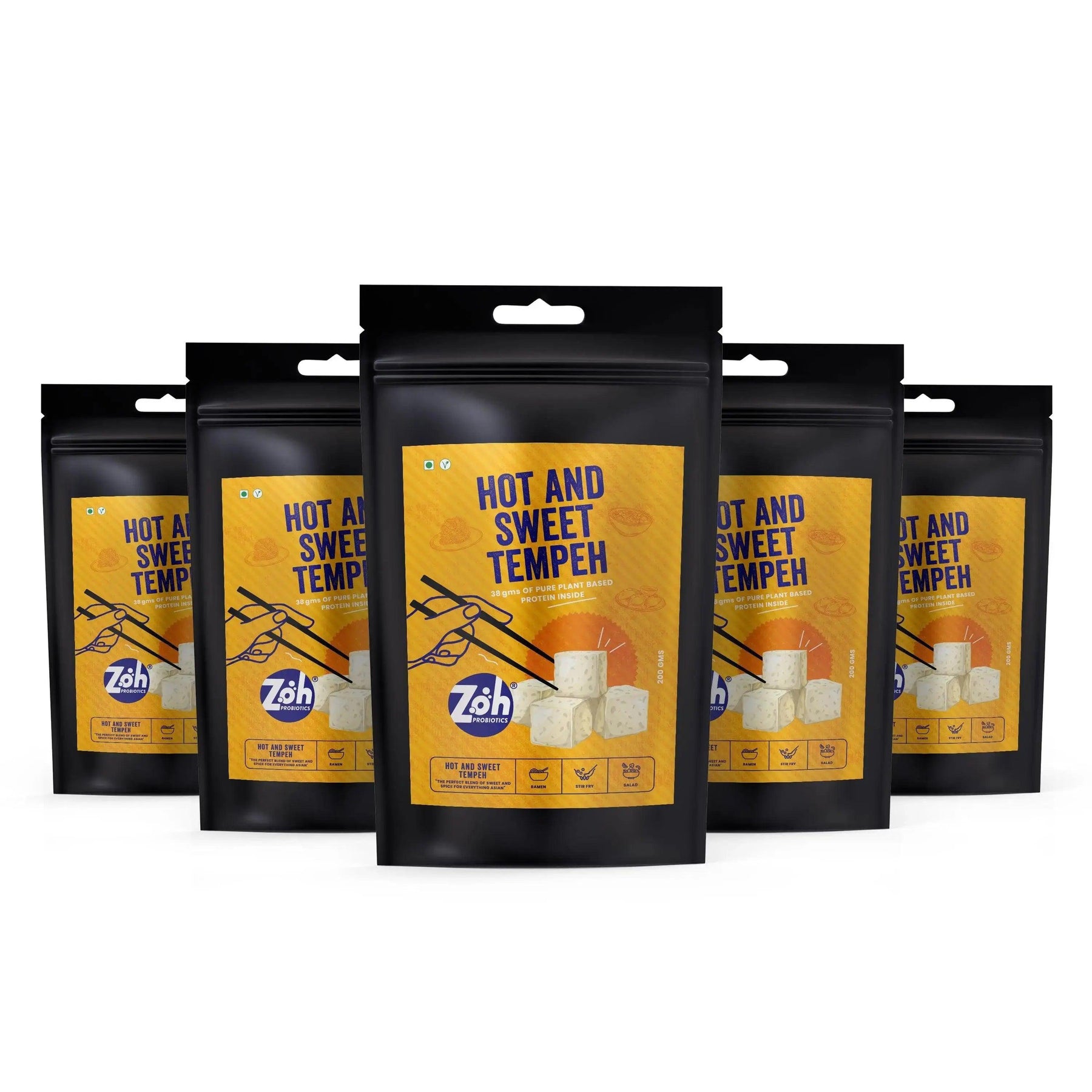 Value pack of bulk tempeh Zoh Hot and Sweet: Buy 5 packs of delicious, nutritious tempeh in Mumbai