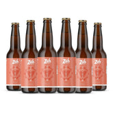6-pack of peach Zoh Kombucha, premium probiotics in India