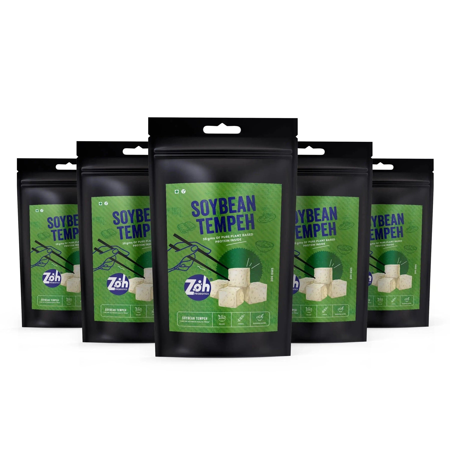 Value pack of bulk tempeh Zoh Plain Soybean: Buy 5 packs of delicious, nutritious tempeh in Mumbai