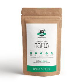 Zoh Probiotics Natto Starter Culture pouch — vegan, gluten-free, non-GMO, makes natto at home in India