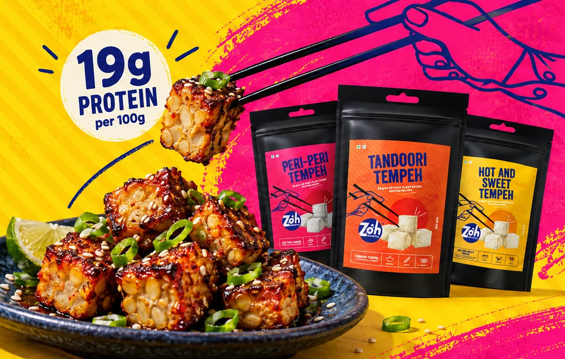 Zoh ready-to-consume tempeh packs with seared tempeh