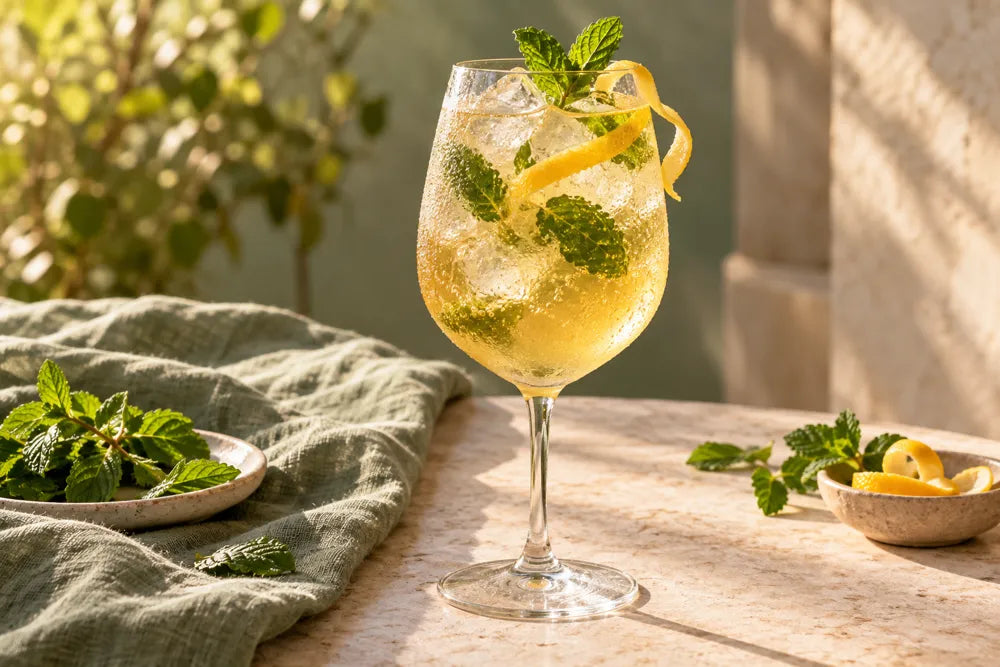 Mint Kombucha serving suggestion