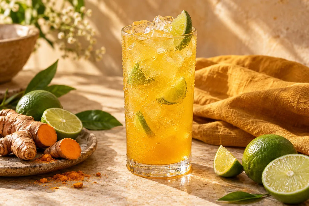 Turmeric Kombucha serving suggestion