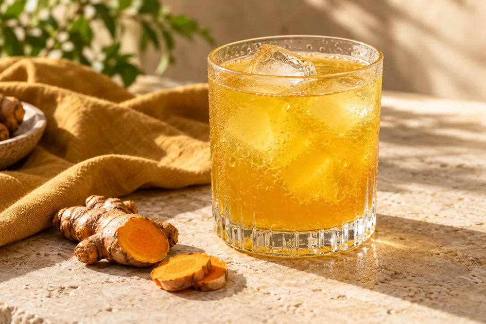 Turmeric Kombucha serving suggestion