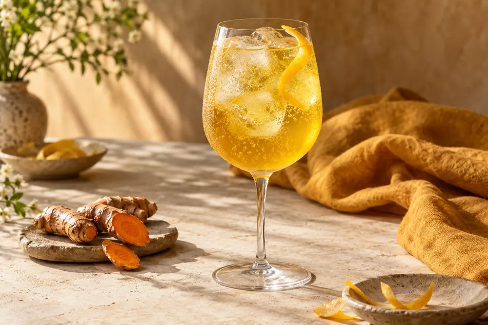 Turmeric Kombucha serving suggestion