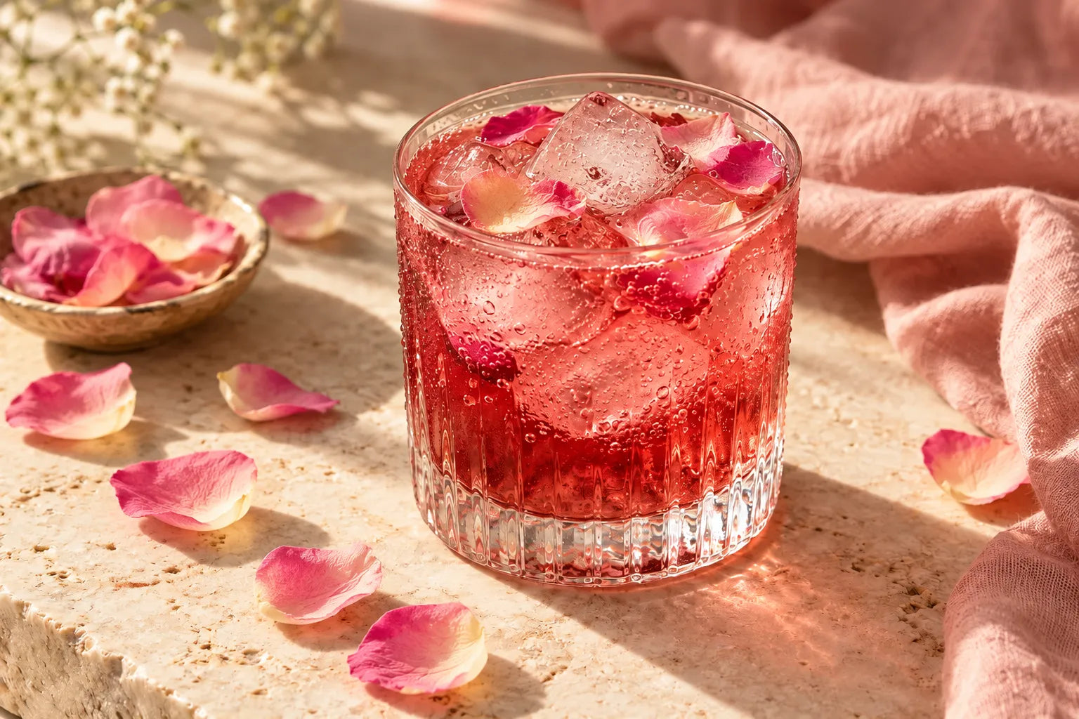 Floral kombucha serving inspiration